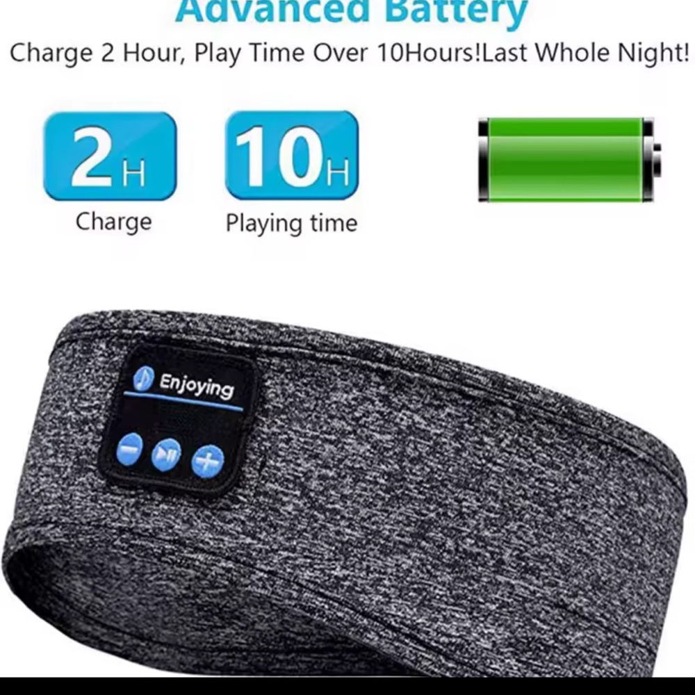 Enjoying Black Bluetooth Headband